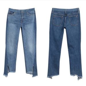 THE MARY JANE HIGH RISE STRAIGHT ANKLE in DISTRESSED MEDIUM